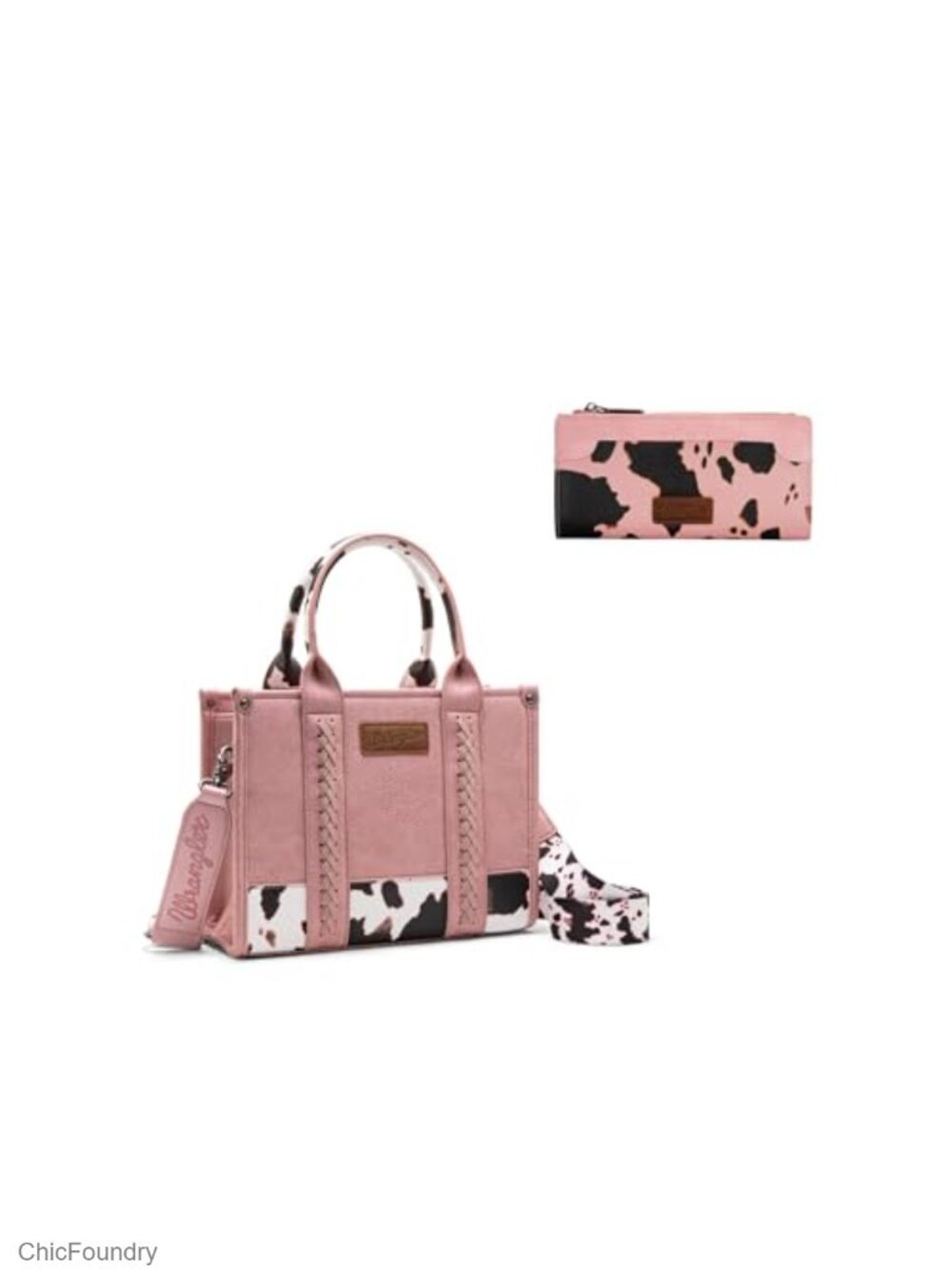 Wrangler Tote Bag and Wallet Set Women Western Whipstitch Purse